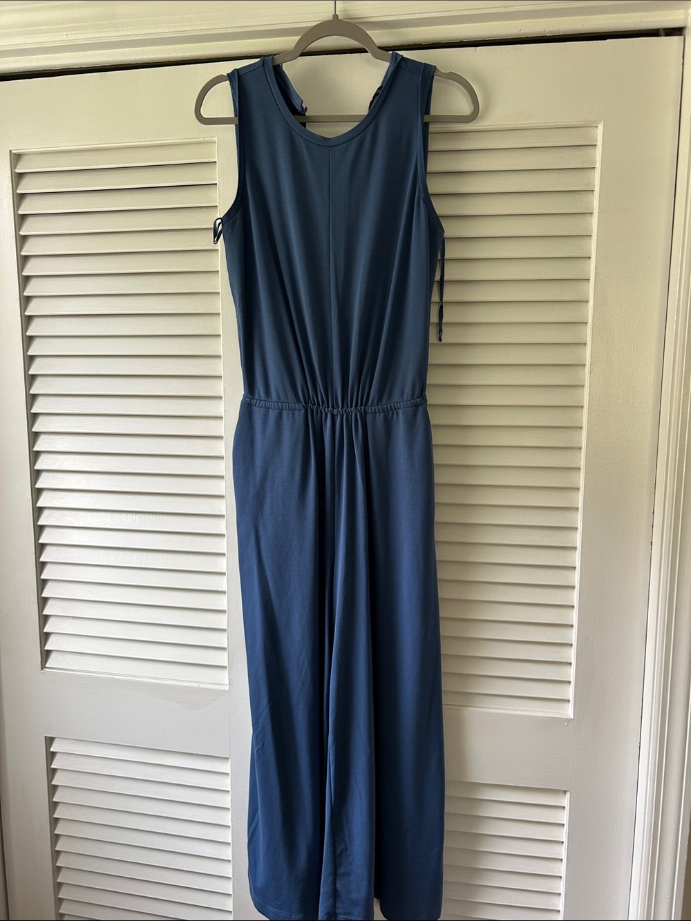 Banana Republic Sleeveless Blue Maxi Dress with Elastic Waist